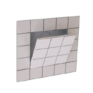 Aluminiowa klapa rewizyjna System F3 z wkładką z płyty g-k 12.5 mm do obłożenia płytkami ceramicznymi T-FG125FF