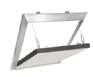 Przeciwpożarowa klapa rewizyjna System F6 o odporności ogniowej EI 30 z wkładką 2 x 12,5 mm T-BDG250FF