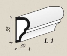 Listwowy profil elewacyjny L1 T-L1