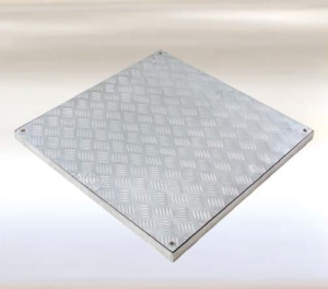 Pokrywa włazu System PRO-RI, aluminiowa blacha ryflowana,  wysokość 40 mm, T-PRO-RI-AL40