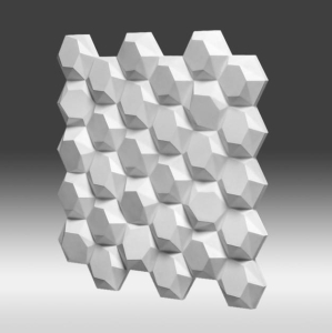 Dekoracyjny panel ścienny 3D z gipsu - model 10 T-92AD-16396