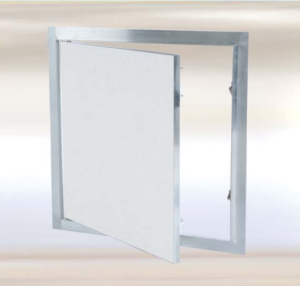 Aluminiowa klapa rewizyjna System F1 z wkładką z płyty g-k 25 mm - rama aluminiowa z płytą GKBi/H2  T-G250FF