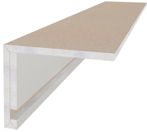 Osłona karnisza profil L z pionową wnęką na LED P-FG11