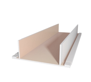 Podwójna półka sufitowa na oświetlenie LED - 45 cm - 1,2mb P-FG16B