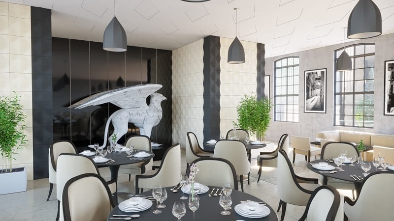 Dekoracyjny panel ścienny 3D z gipsu - model 5 - wizualizacja i inspiracja salon (1).jpg